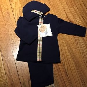 NWT Sippy’s Babes navy matching layette set